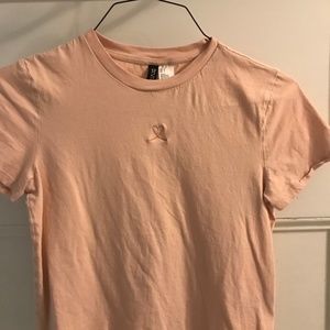 H&M pink heart short sleeve shirt